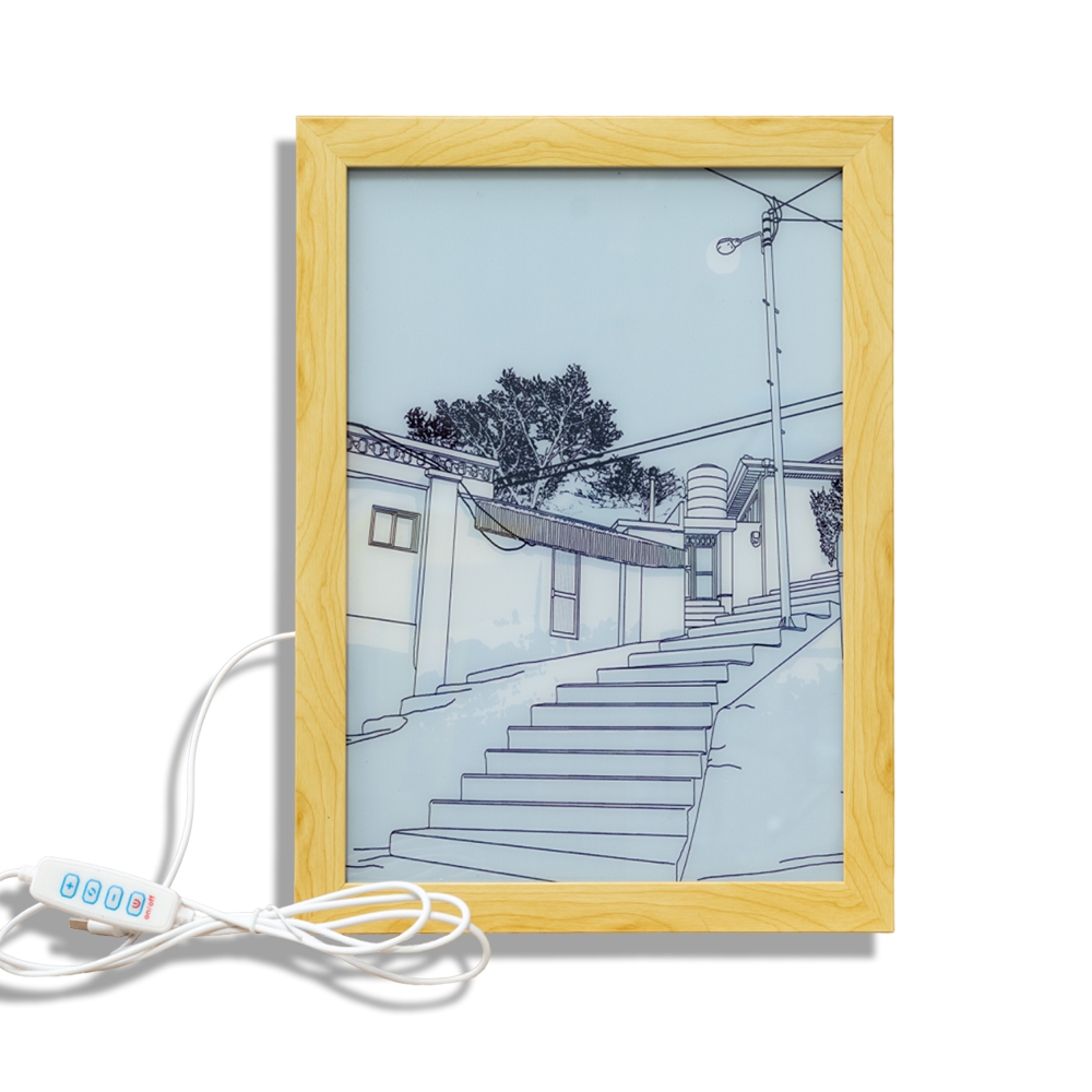 Captivating Light Up Picture Frame featuring Outdoor Steps, available at Teddy and CoFunland.