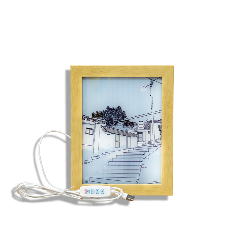 Captivating Light Up Picture Frame featuring Outdoor Steps, available at Teddy and CoFunland.