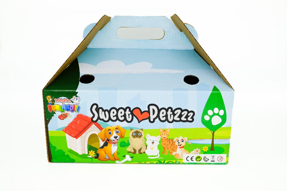 Box of Sweet Petzzz White Yorkie toy dog.