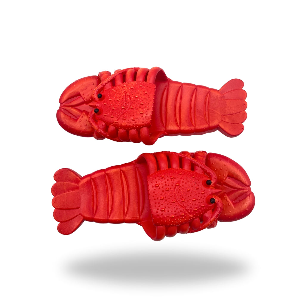 Lobster Slippers Shoes Cozy Footwear red