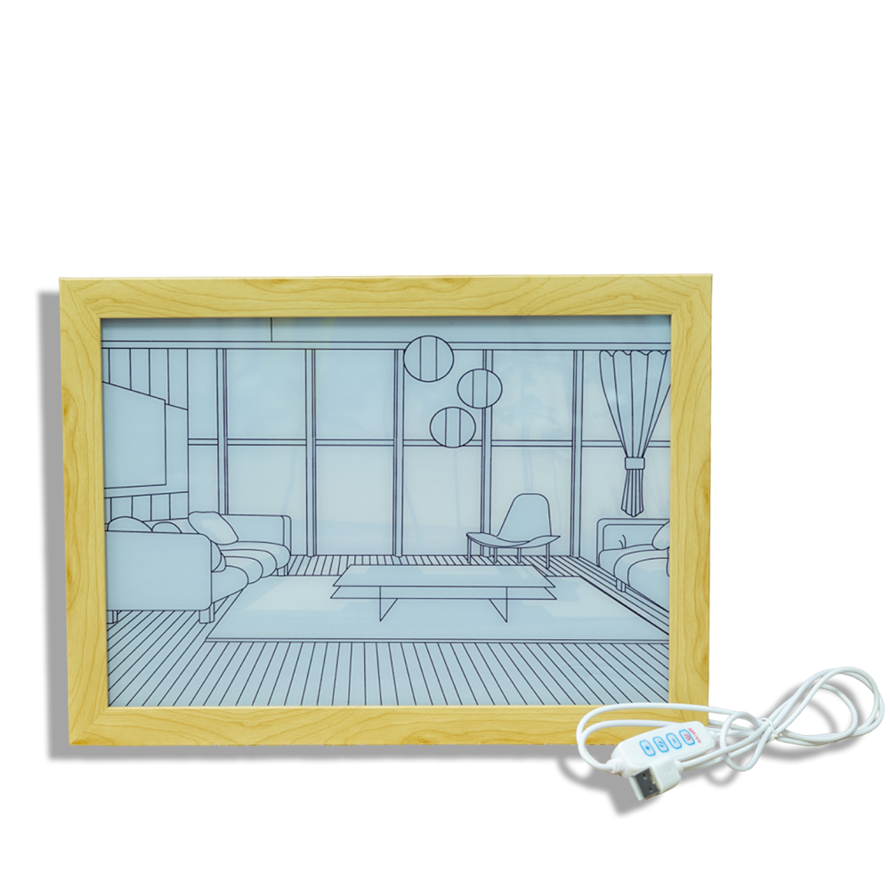 Light Up Picture Frame Beach View LED Lights