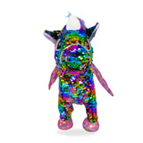 Front view of the walking Galaxy Unicorn toy, showcasing its vibrant galaxy-themed colors and twinkling eyes.
