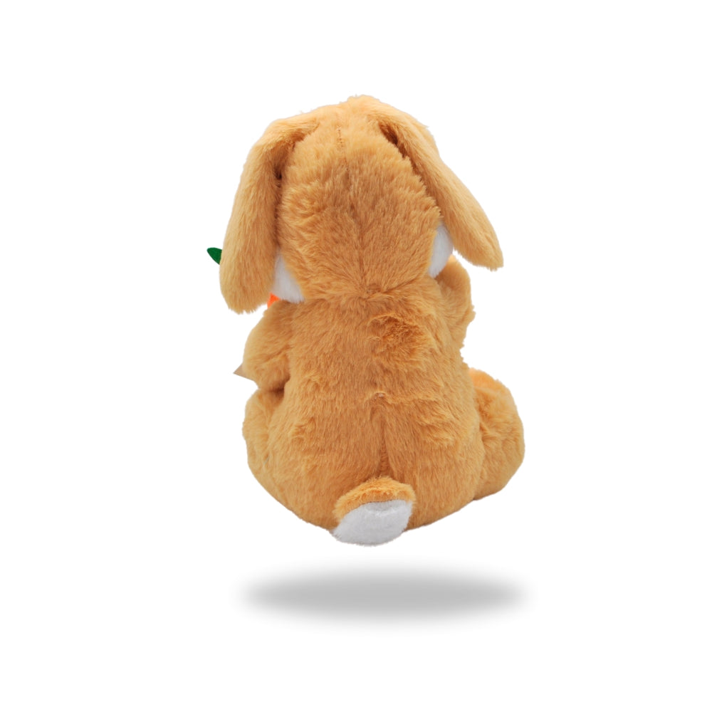 Back view of the Orange Interactive Dancing Easter Bunny Stuffed Toy