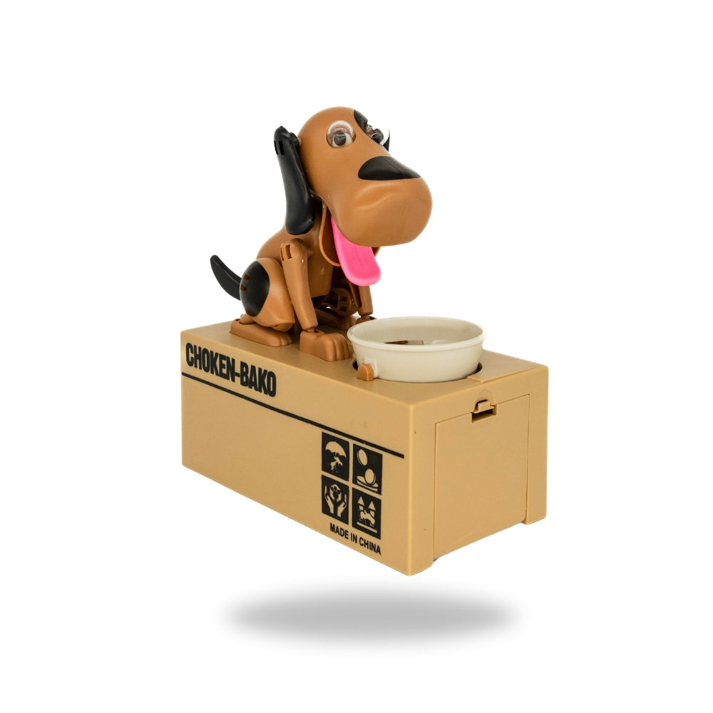 Front view of Brown Dog Money Box for kids at Teddy & CoFunland
