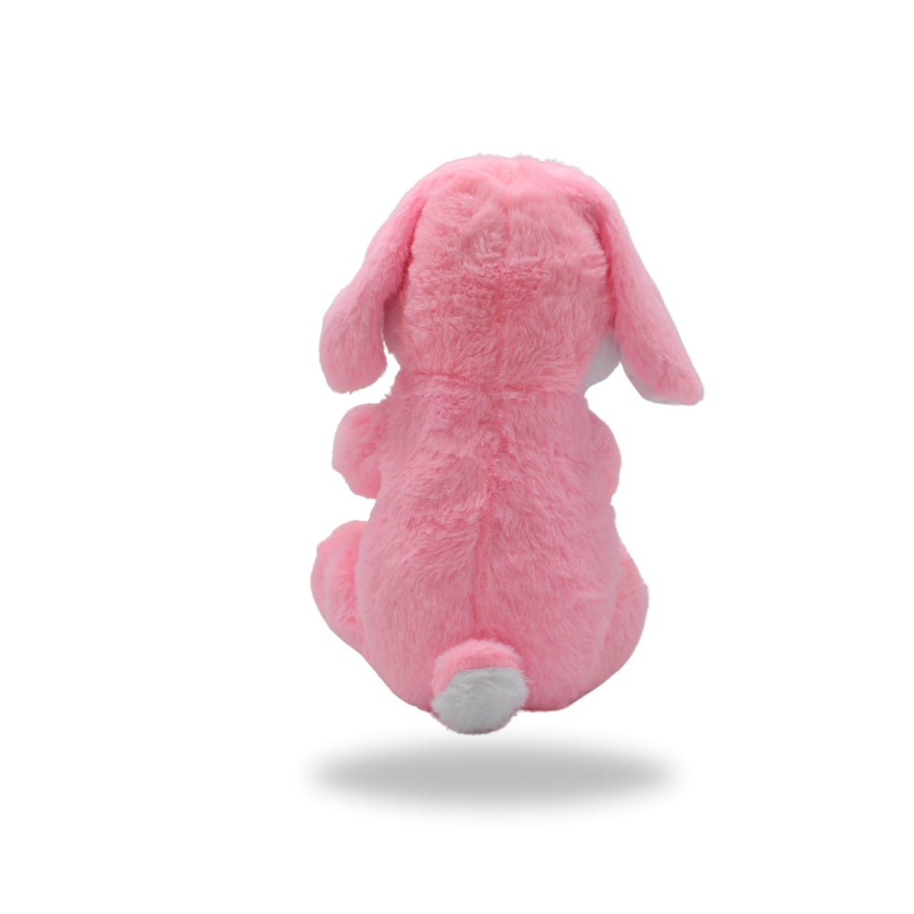 Back view of the Pink Interactive Dancing Easter Bunny Stuffed Toy