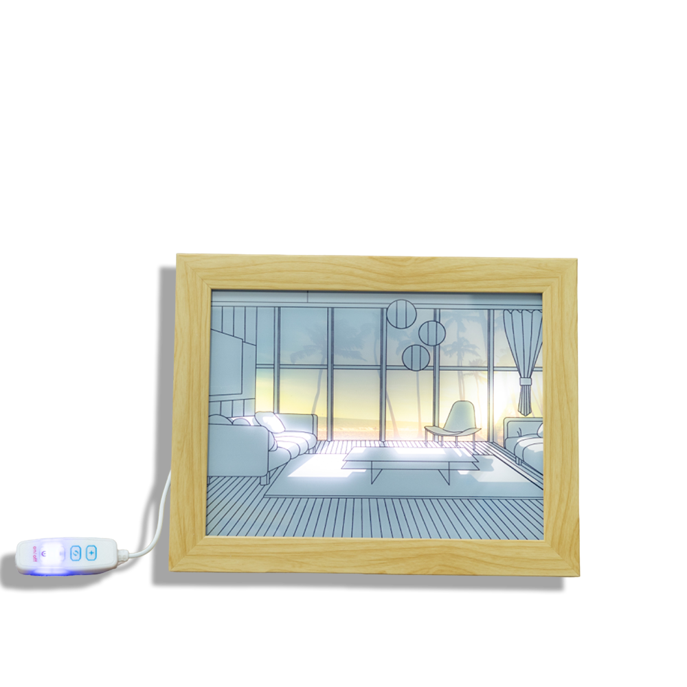 Light Up Picture Frame Beach View LED Lights