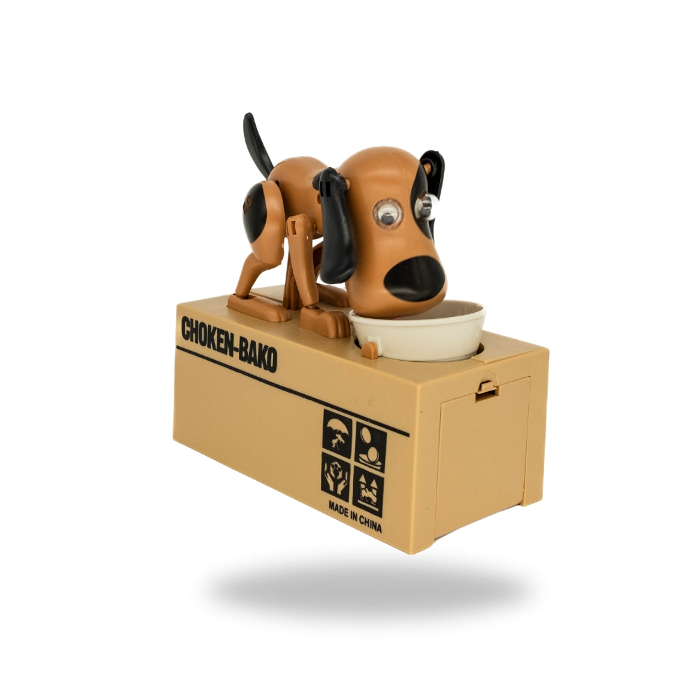 Side view of Brown Dog Money Box for kids at Teddy & CoFunland