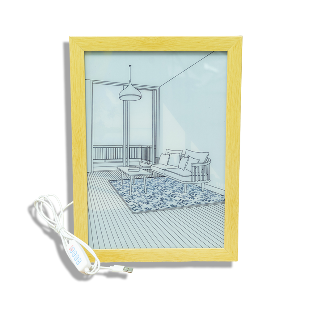 Elegant Light Up Picture Frame featuring Two Vertical Windows, available at Teddy and CoFunland