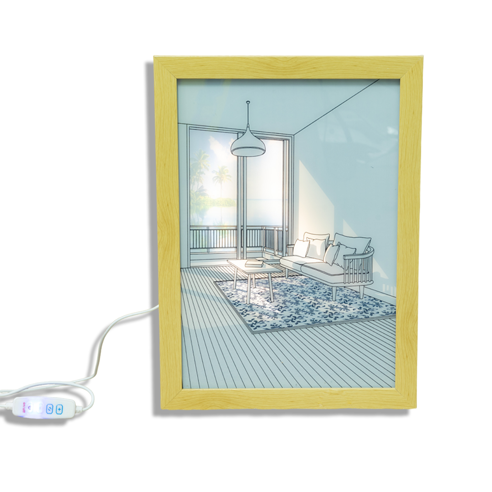 Elegant Light Up Picture Frame featuring Two Vertical Windows, available at Teddy and CoFunland