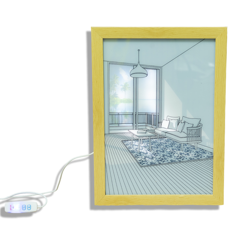 Elegant Light Up Picture Frame featuring Two Vertical Windows, available at Teddy and CoFunland