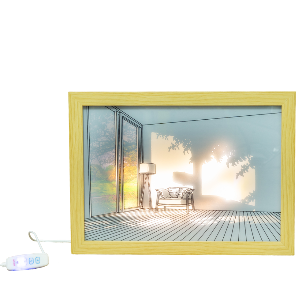 Unique Light Up Picture Frame featuring a Singular Chair, available at Teddy and CoFunland.