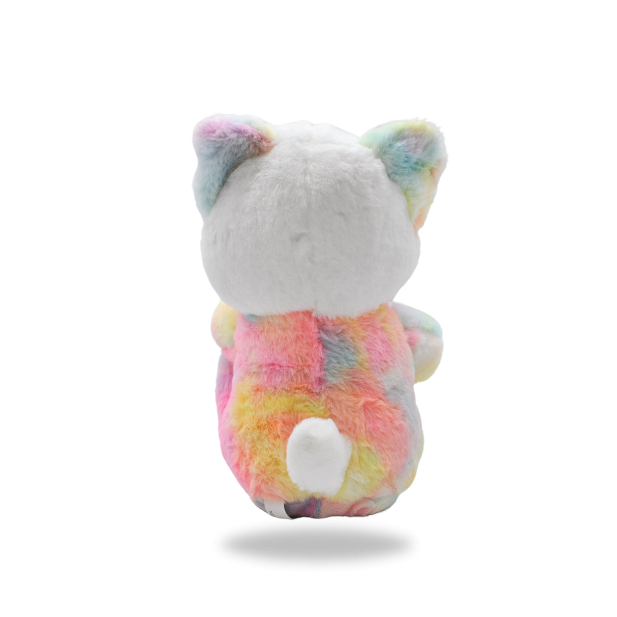 Back view of the Rainbow Dancing Teddy Bear with Baby Bear white