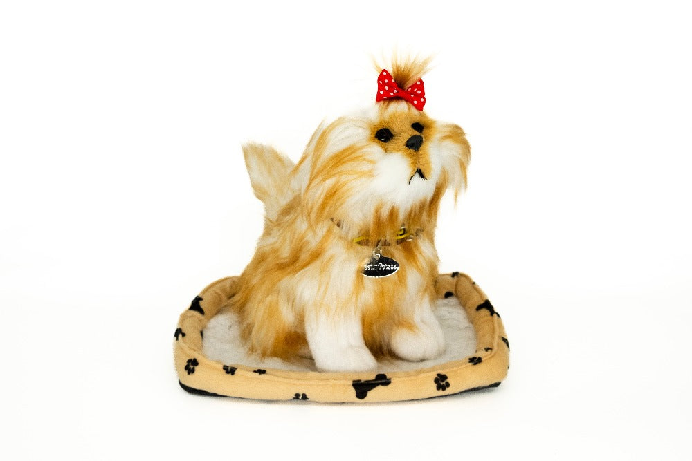 Right side of Sweet Petzzz White Yorkie toy dog.
