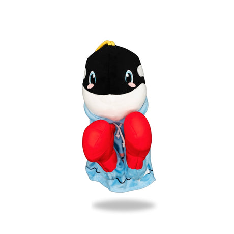 Front view of Plush Whale Boxing Toy.