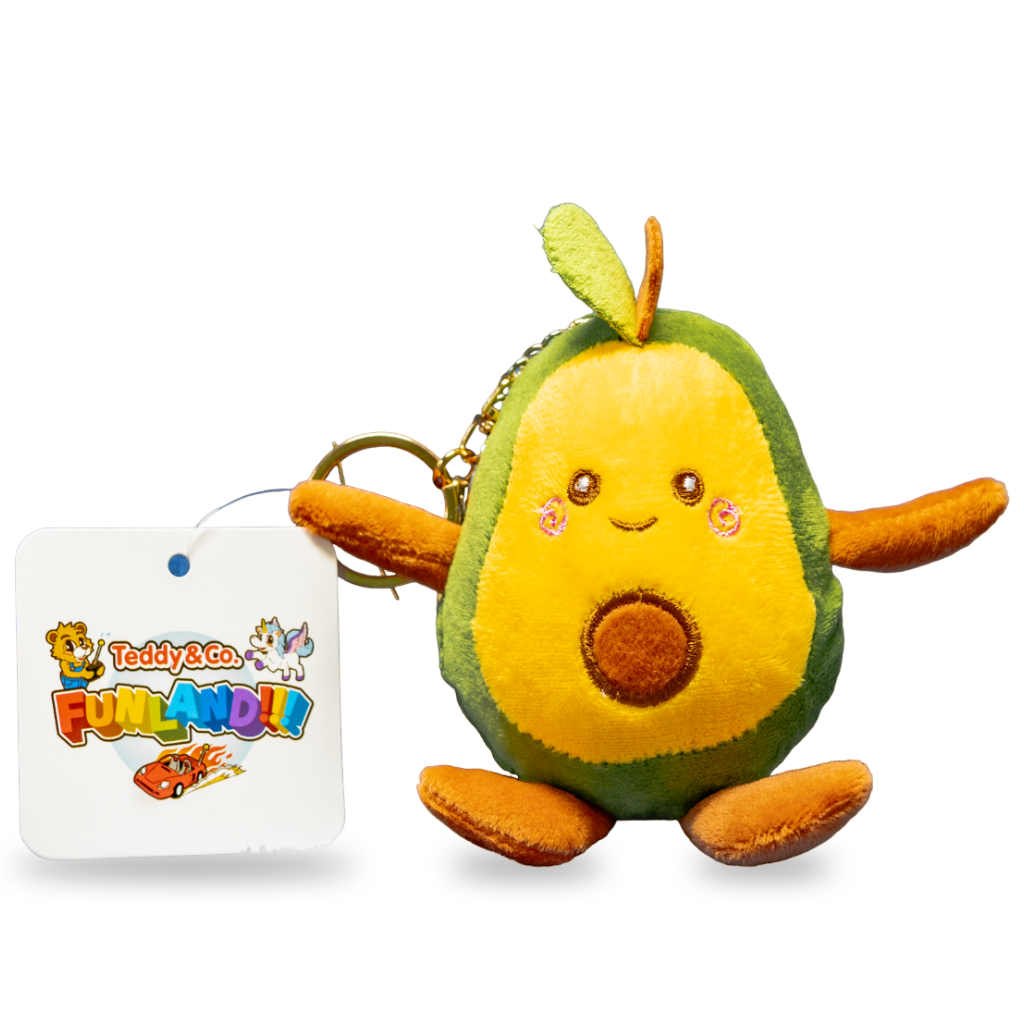 Plush Avocado keyring - fun and quirky keychain for playful accessories
