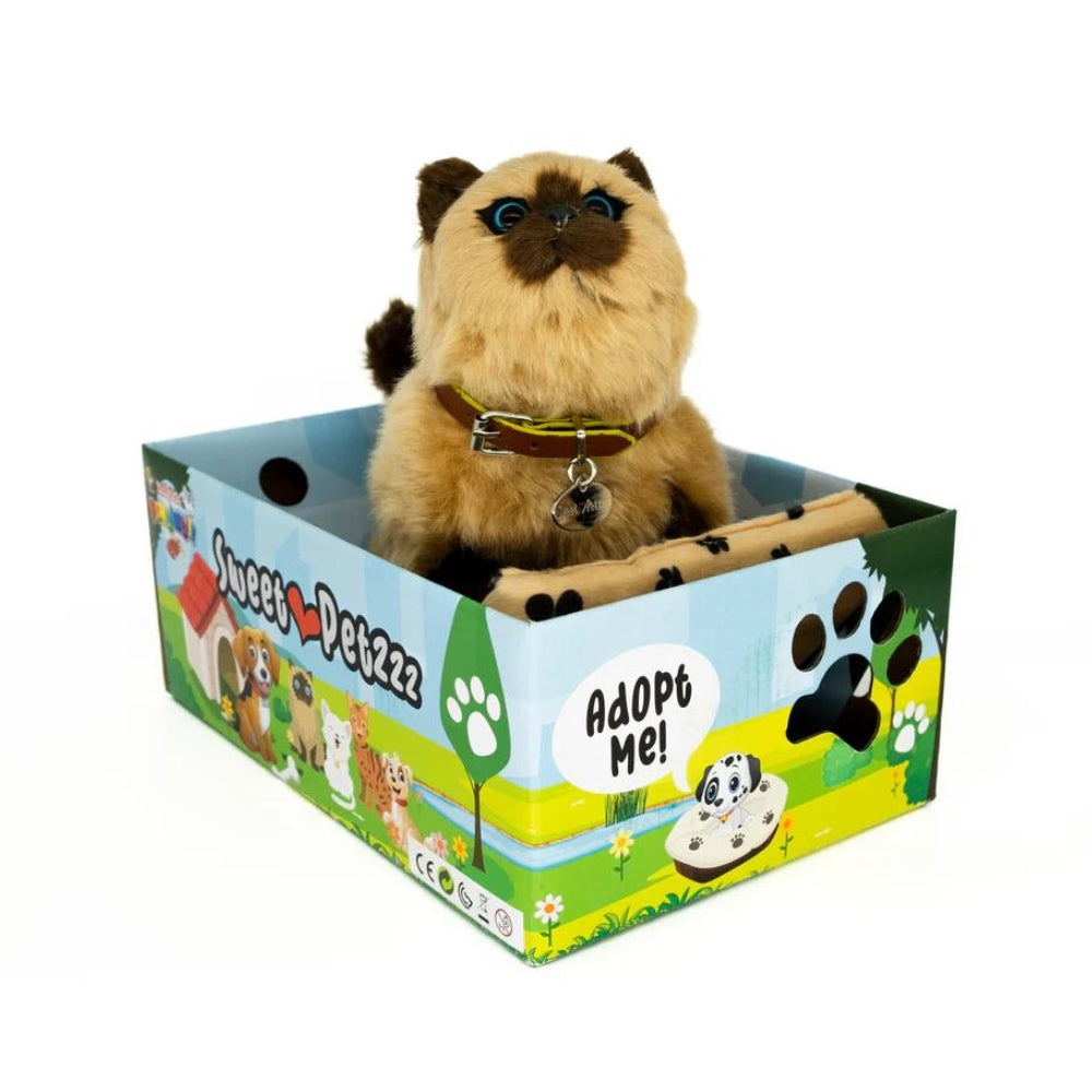 Sweet Petzzz Brown Cat toy inside the box.