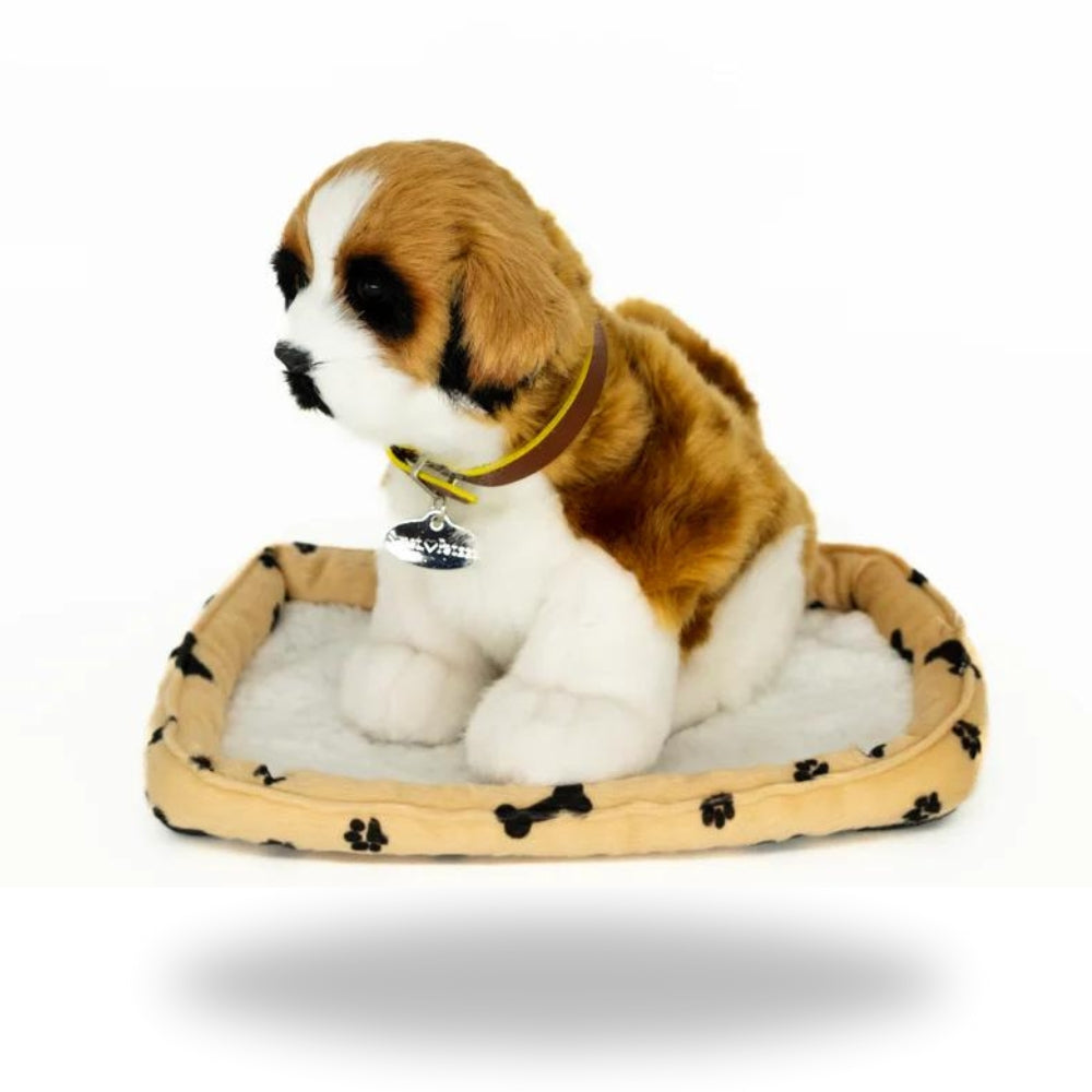 Left side of Sweet Petzzz Brown Fluffy Dog toy dog.