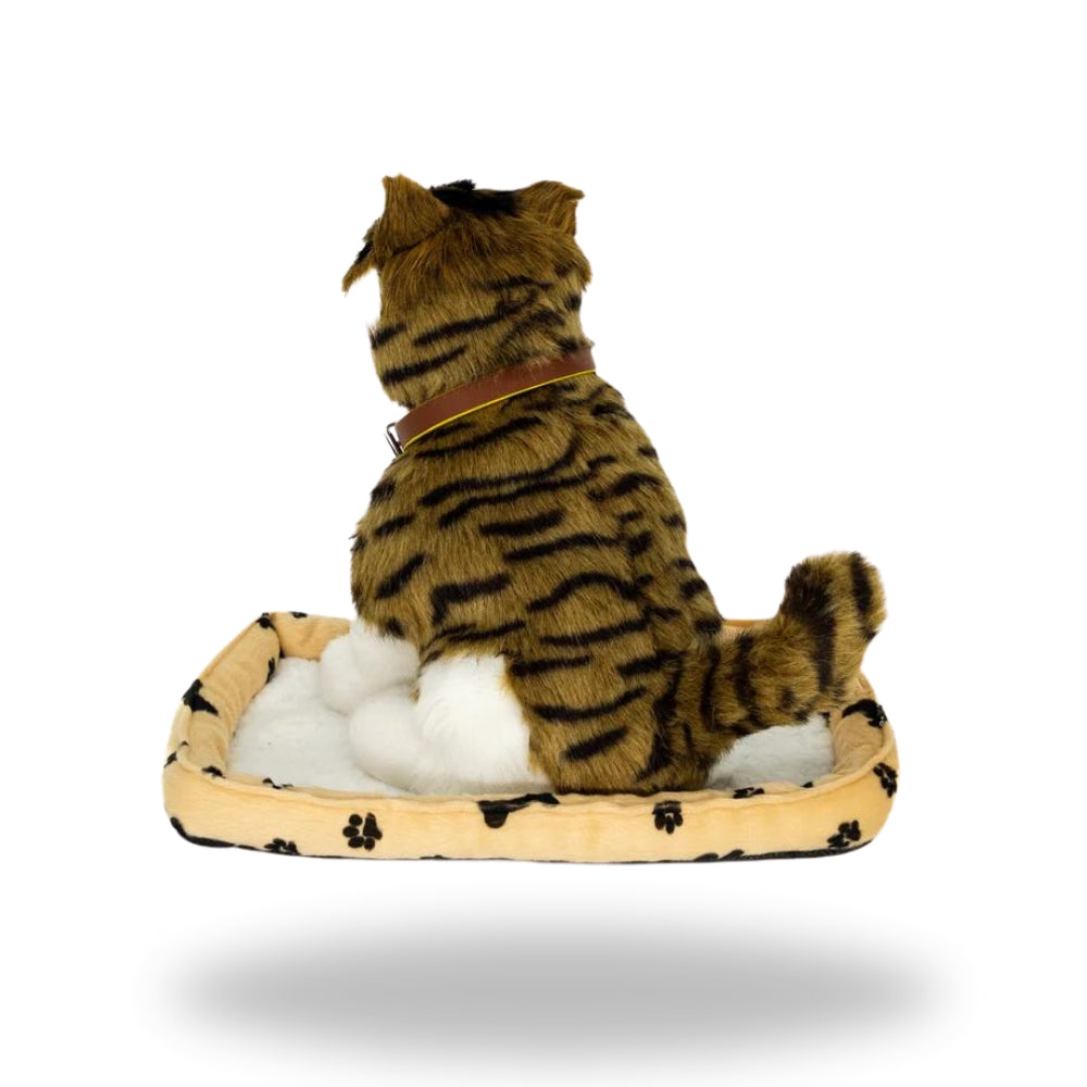 Back view of Sweet Petzzz Brown Tiger Cat toy.
