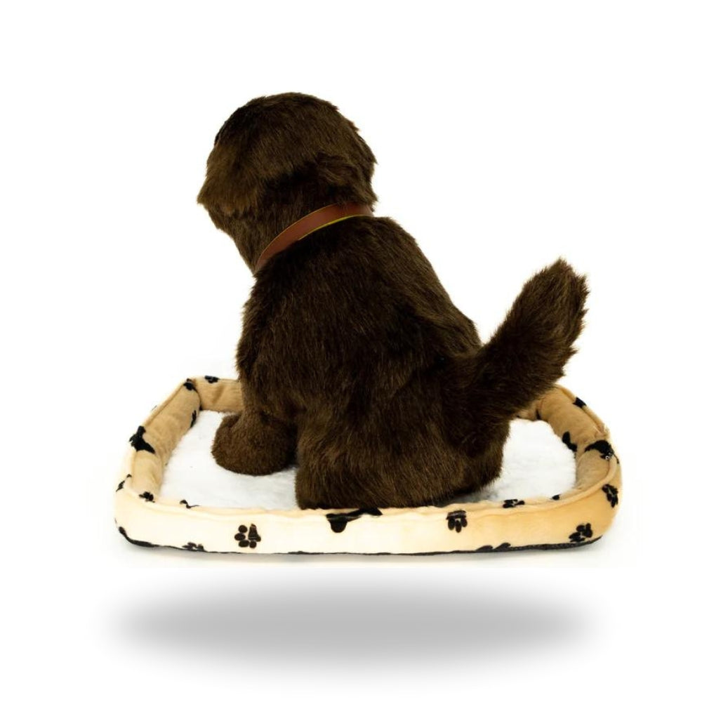 Back view of Sweet Petzzz Chocolate Labrador toy dog.