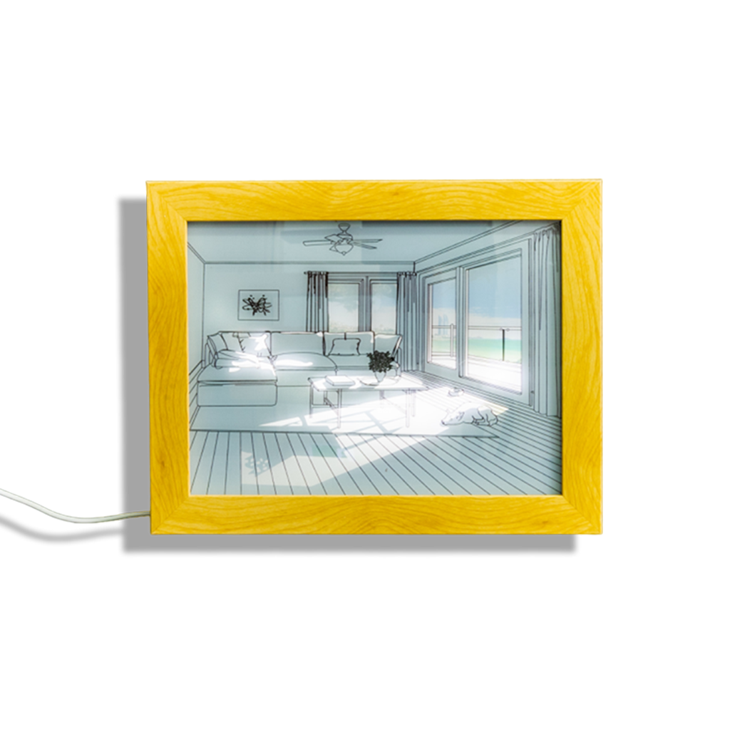 Adorable Light Up Picture Frame featuring a Dog on the Floor, available at Teddy and CoFunland.