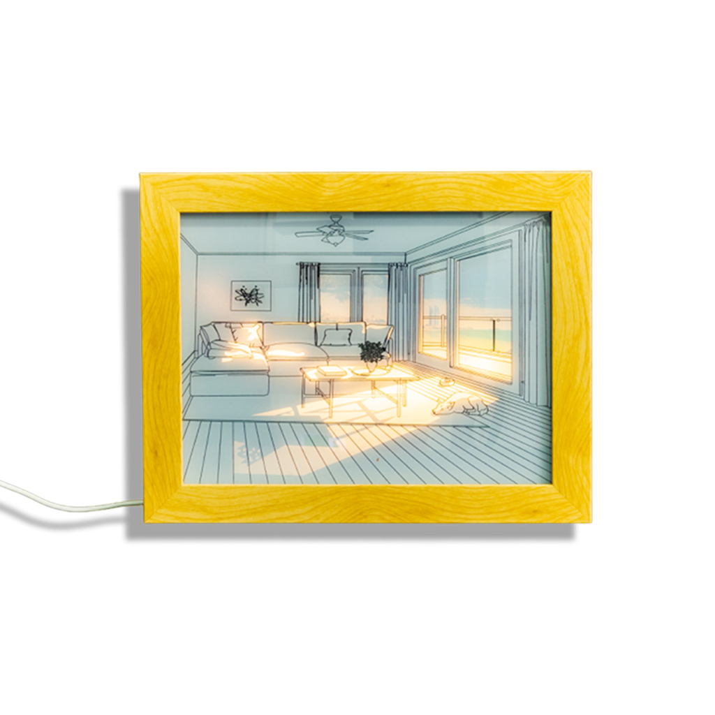 Adorable Light Up Picture Frame featuring a Dog on the Floor, available at Teddy and CoFunland.