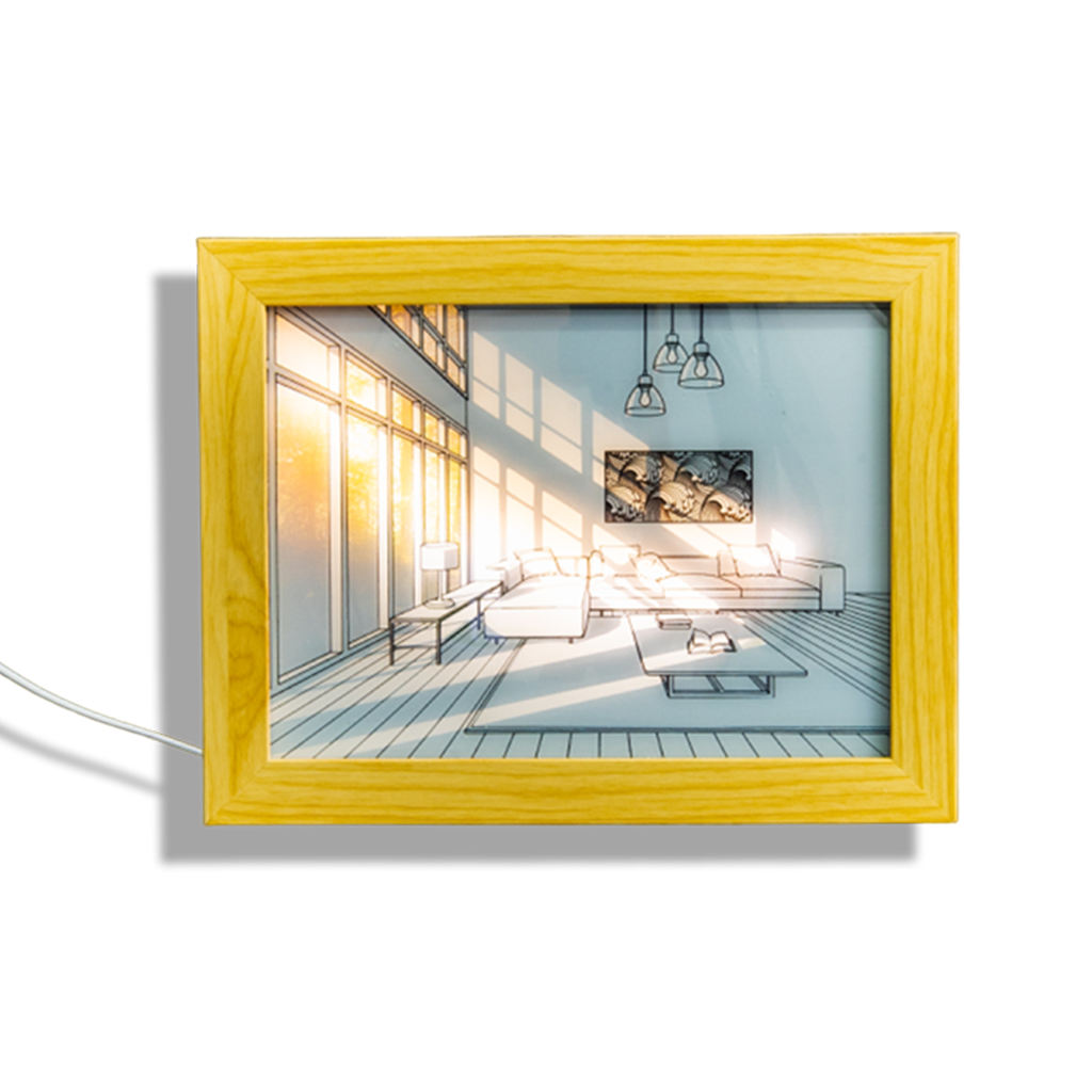 Light Up Picture Frame L Shaped Couch LED Lights