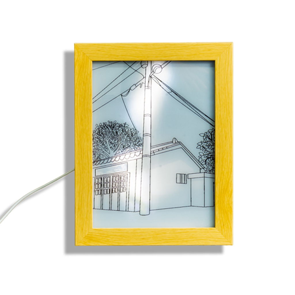 Light Up Picture Frame Outdoor House Night Time LED Lights