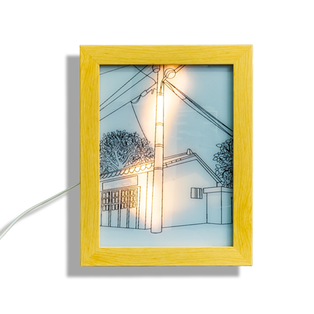 Light Up Picture Frame Outdoor House Night Time LED Lights