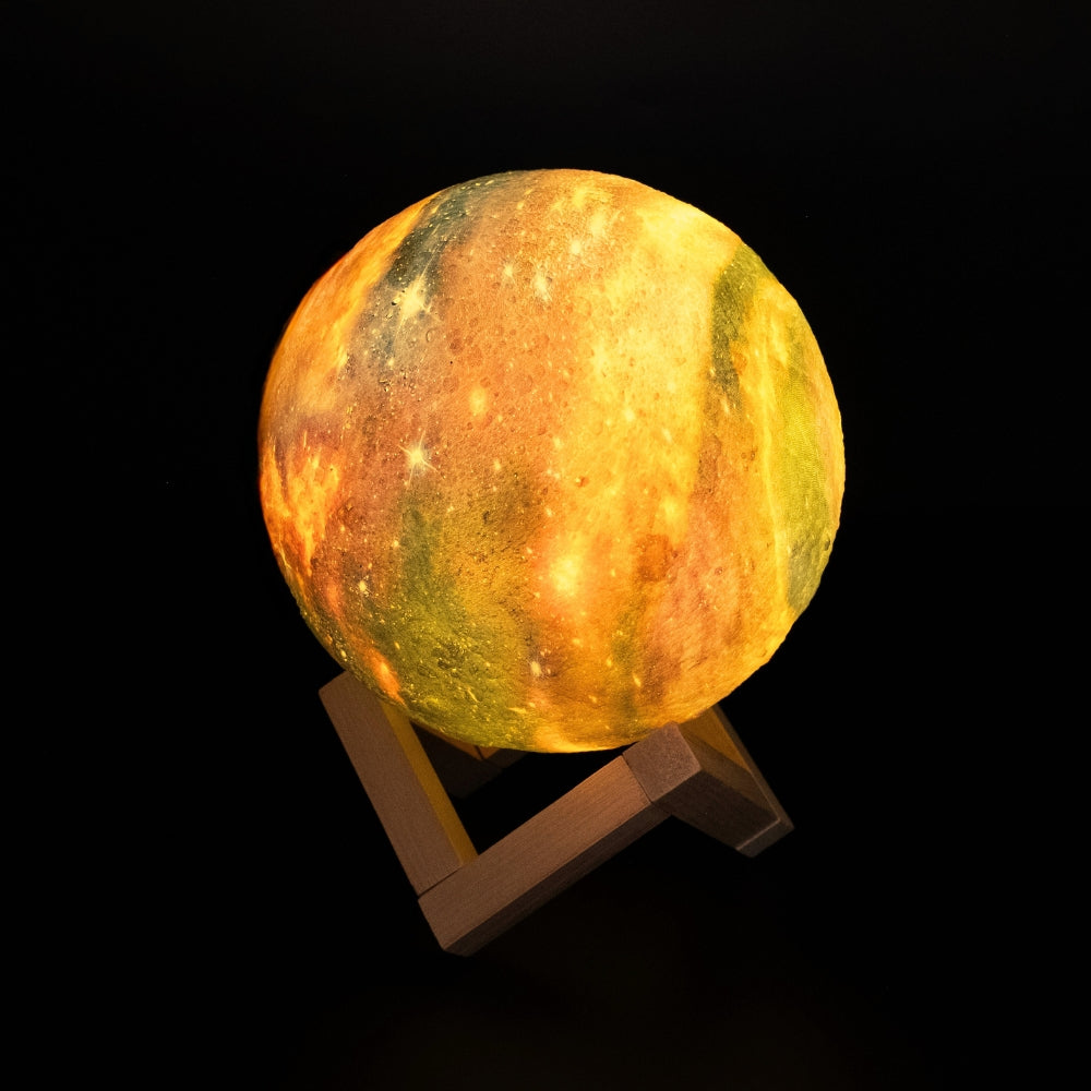 Illuminated Galaxy Moon Lamp