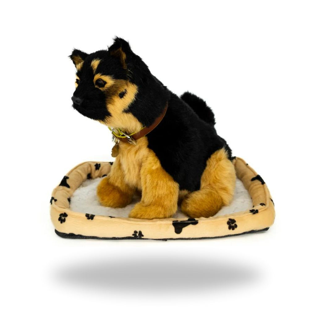 Left side of Sweet Petzzz German Shepherd toy dog.