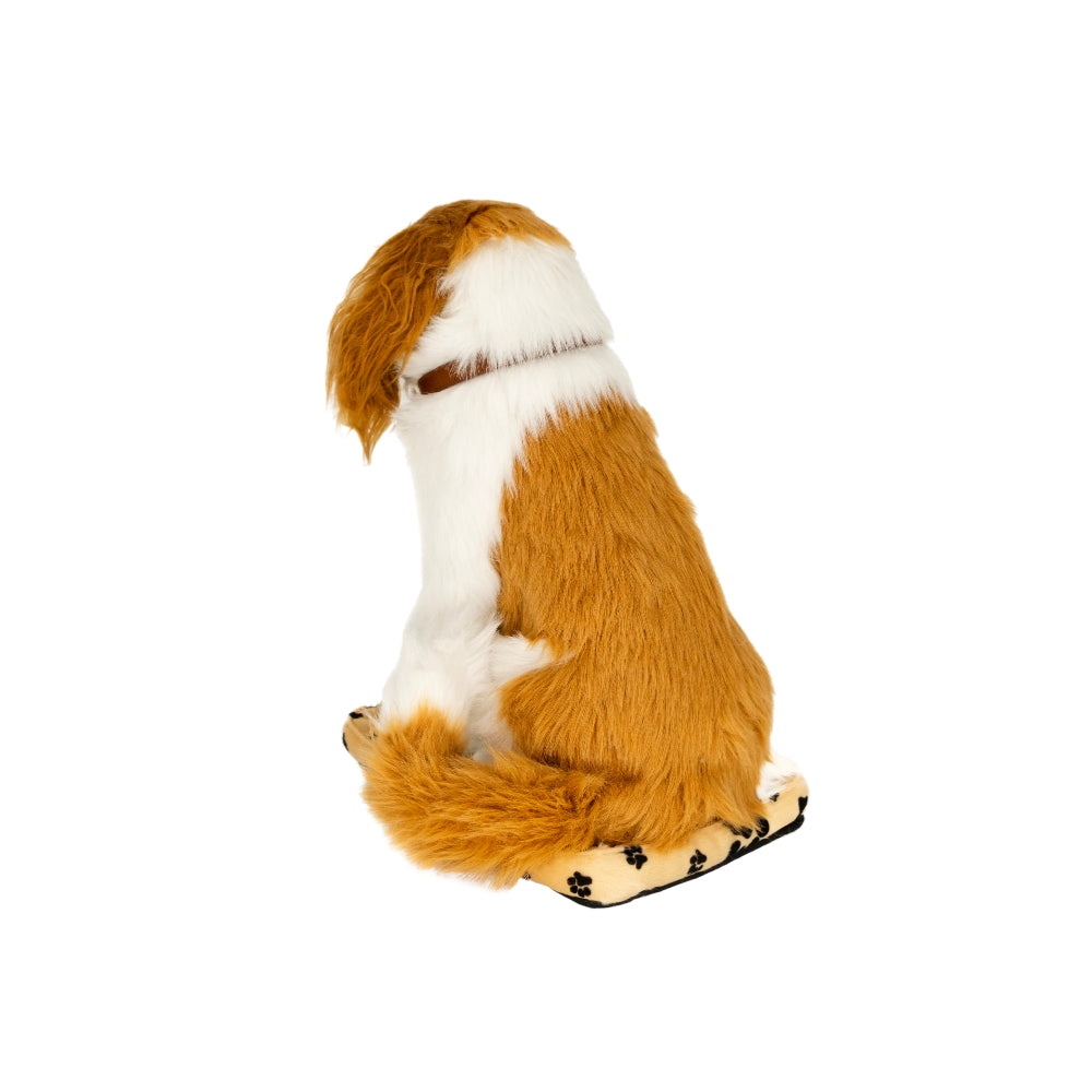 Back view of Sweet Petzzz Giant Brown Cavalier toy dog.