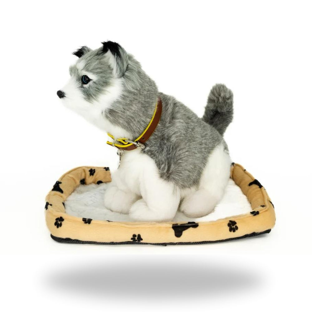 Left side of Sweet Petzzz Husky Dog toy dog.