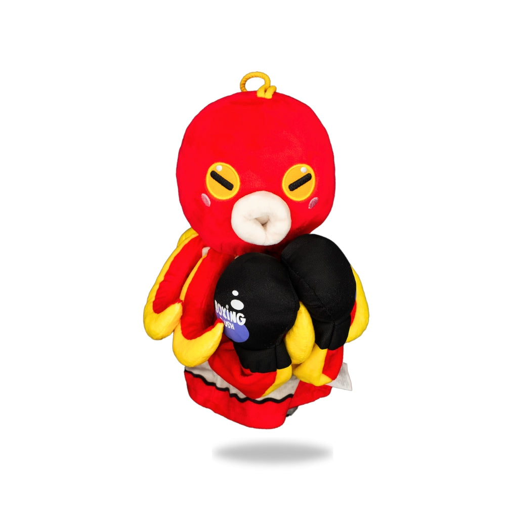 Front view of Plush Octopus Boxing Toy.