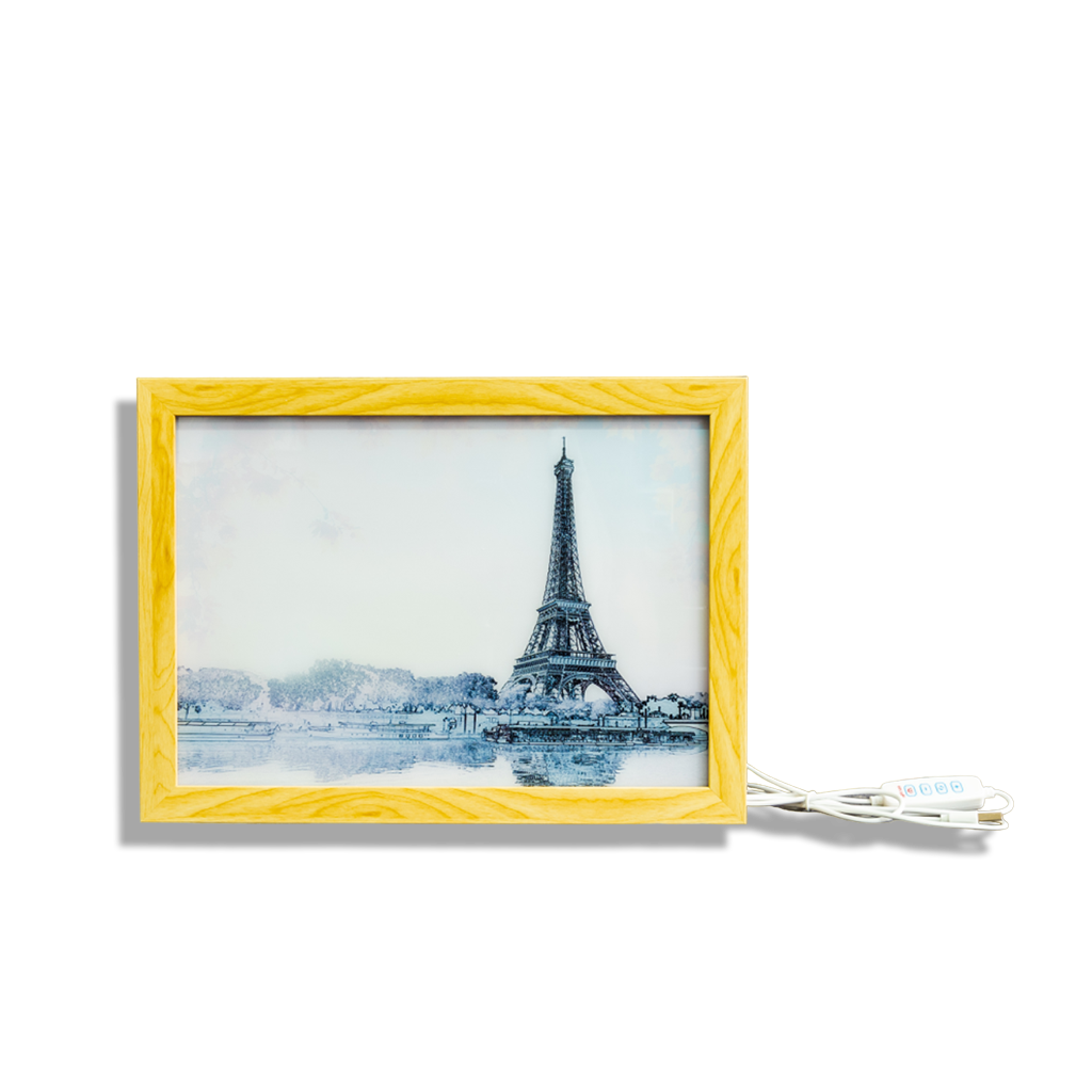 Elegant Light Up Picture Frame featuring the Eiffel Tower, available at Teddy and CoFunland.