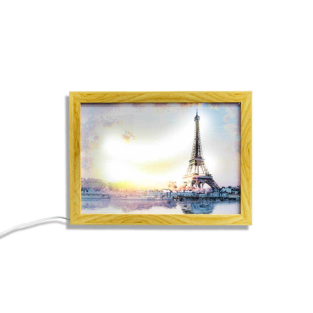Elegant Light Up Picture Frame featuring the Eiffel Tower, available at Teddy and CoFunland.