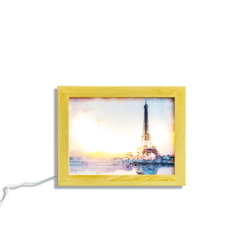 Elegant Light Up Picture Frame featuring the Eiffel Tower, available at Teddy and CoFunland.