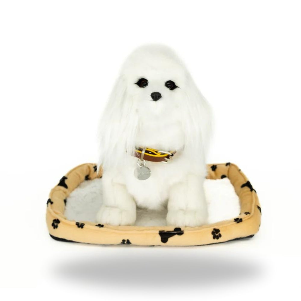 Front view of Sweet Petzzz Poodle realistic toy dog.