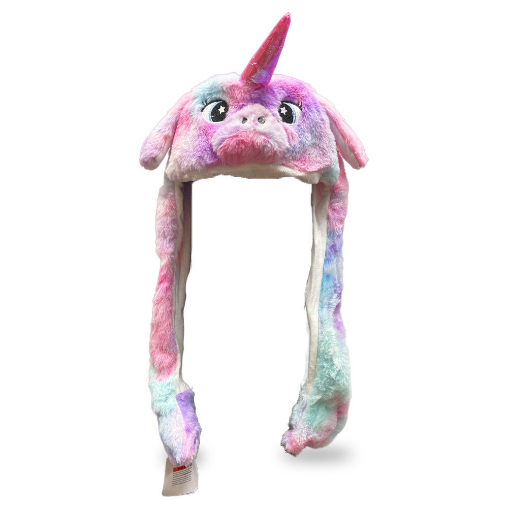 Galaxy Purple Unicorn Bunny Pop Hat - Front View