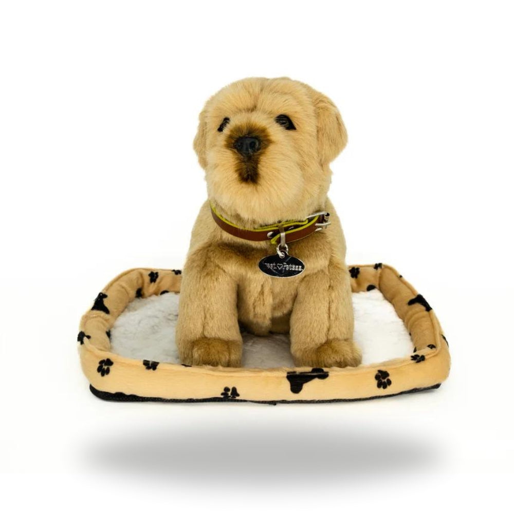 Front view of Sweet Petzzz Staffie Dog realistic toy dog.