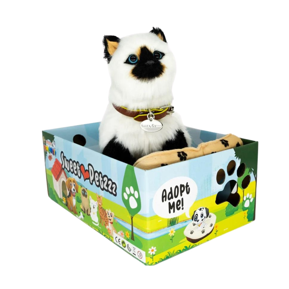 Sweet Petzzz White Cat toy inside the box.