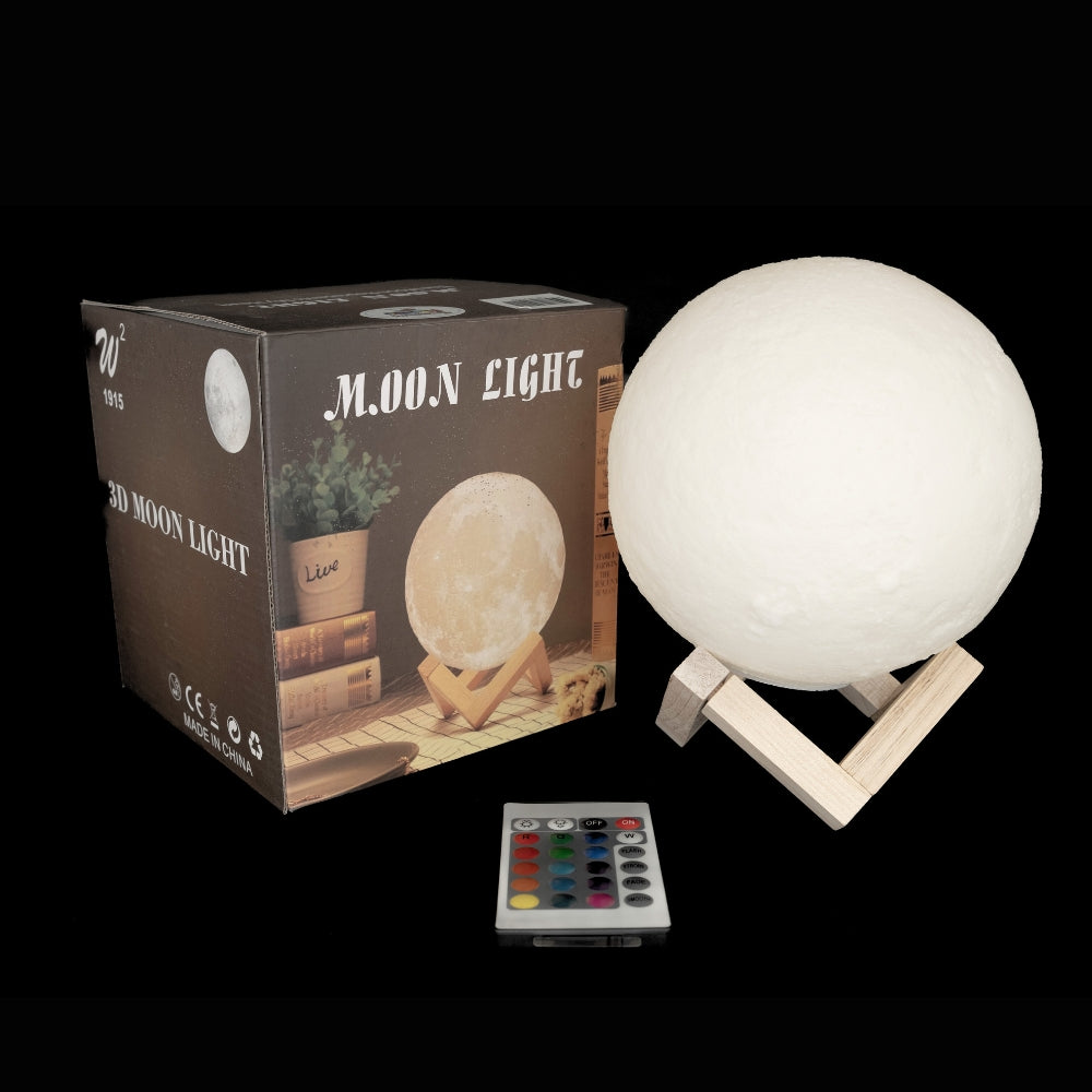3D White Moon Lamp