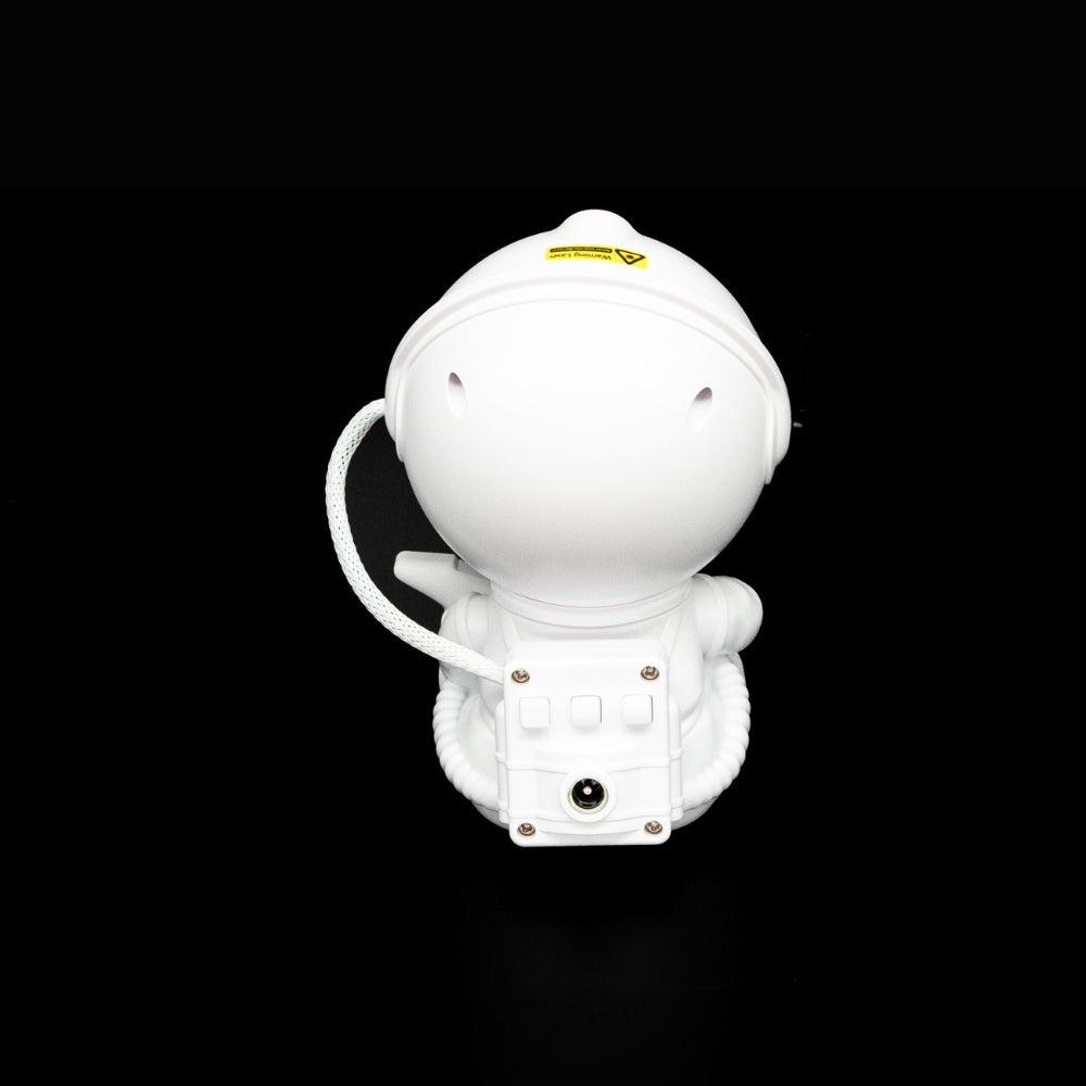 back view of astronaut galaxy projetor 360 white star