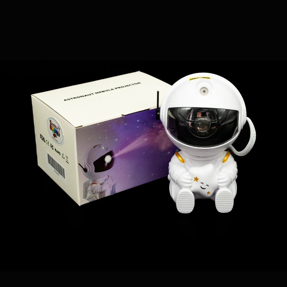 astronaut galaxy projetor 360 white star with box