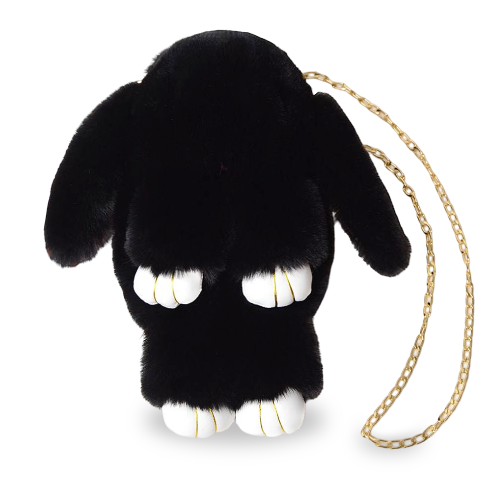 Front view of Bunny Purse Black for kids at Teddy & CoFunland"
