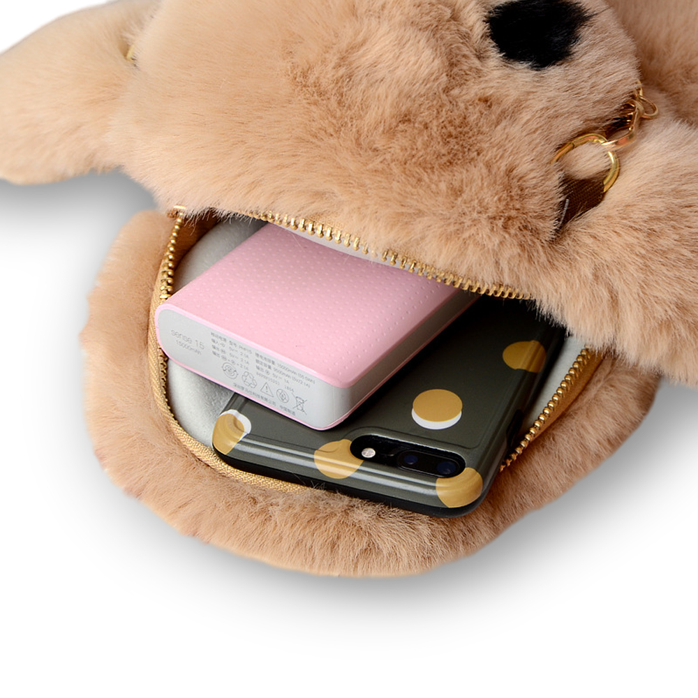 Front view of Bunny Cellphone inside a Purse for kids at Teddy & CoFunland