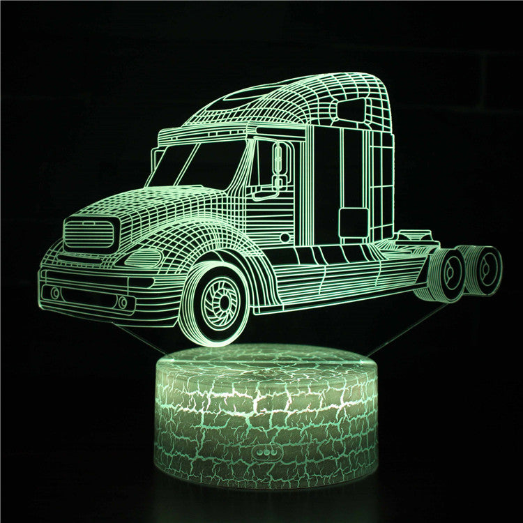 illuminated Truck Optimus Prime 3d lamp in dark setting