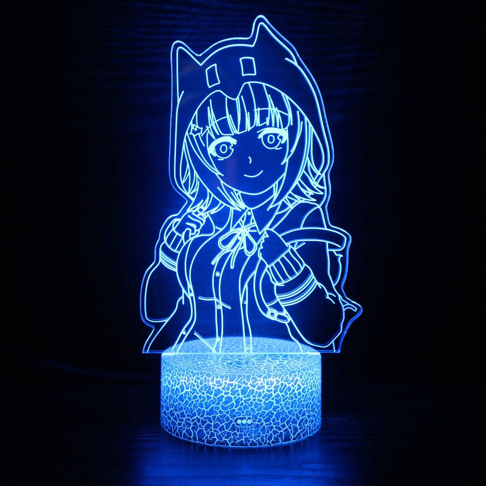 Illuminated Danganronpa - Chiaki Nanami 3D Lamp in Dark Setting