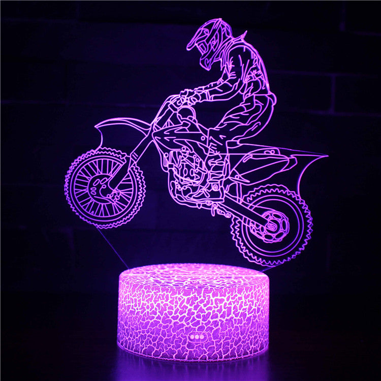 Dirt Biker 3D Lamp Acrylic