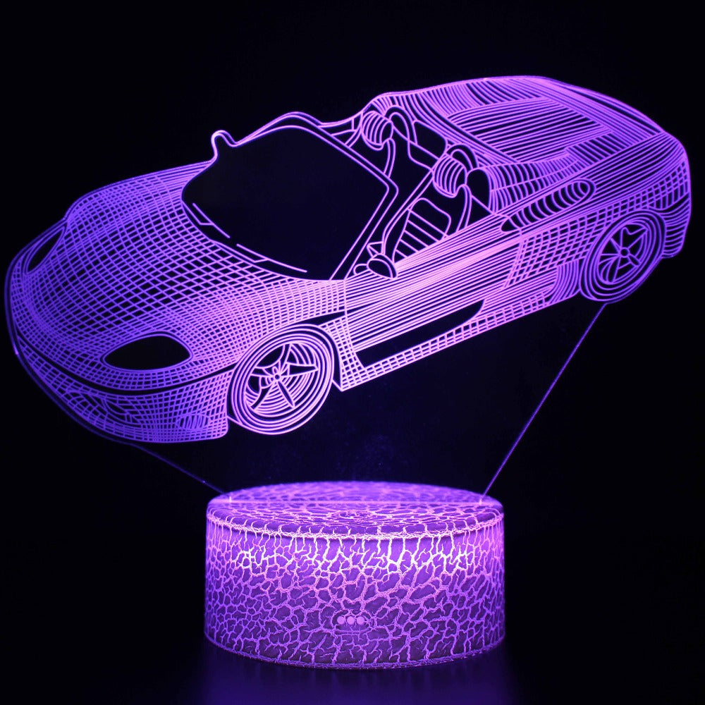 Convertible Car 3D Lamp Acrylic