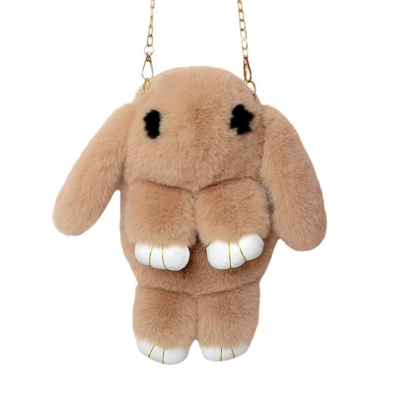 Front view of Bunny Purse Light Brown for kids at Teddy & CoFunland"